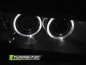 Preview: LED Tagfahrlicht Angel Eyes Scheinwerfer für BMW 3er F30/F31 11-15 schwarz